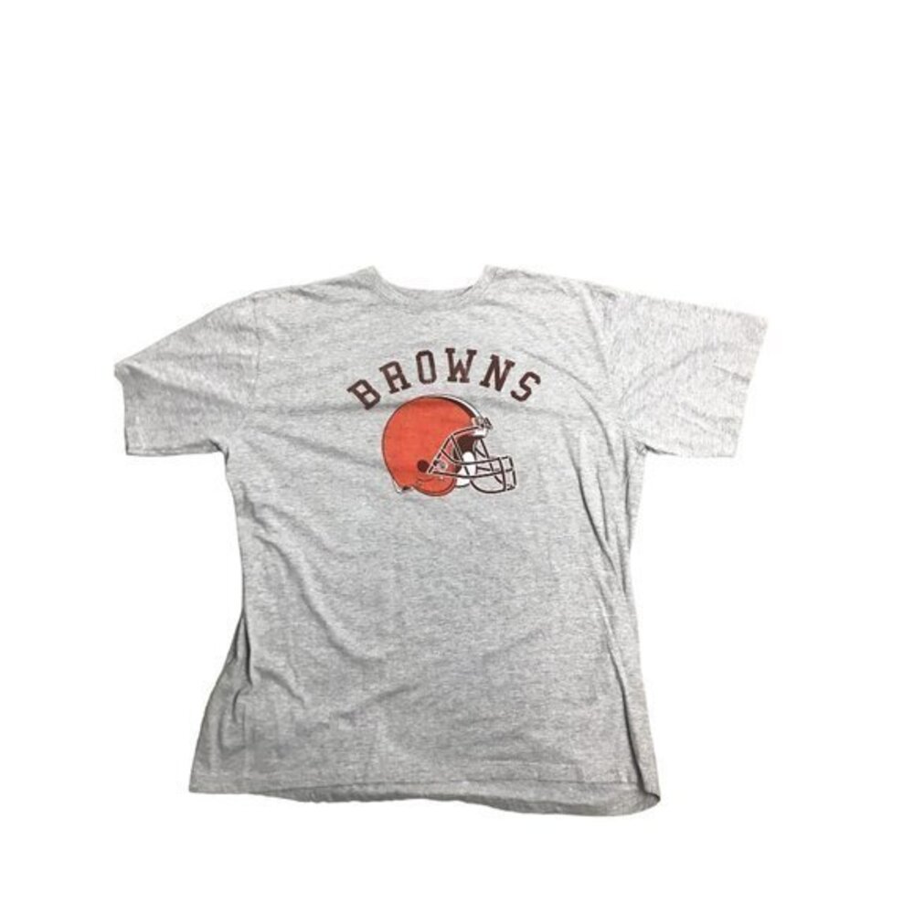 Fanatics NFL Cleveland Browns Mens XXXLT‎ Gray Short Sleeve Crew Neck Shirt